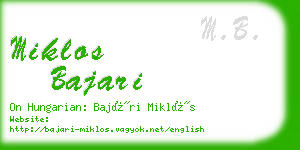 miklos bajari business card